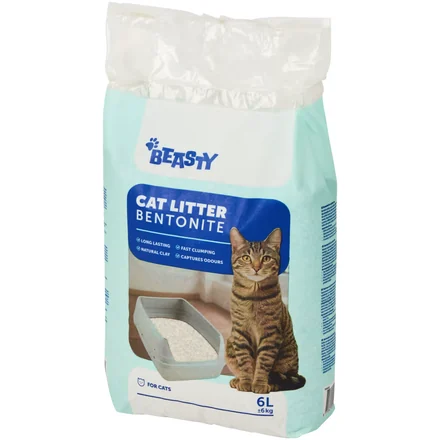 Beasty Cat Litter Bentonite, 6-litre bag sold at Action