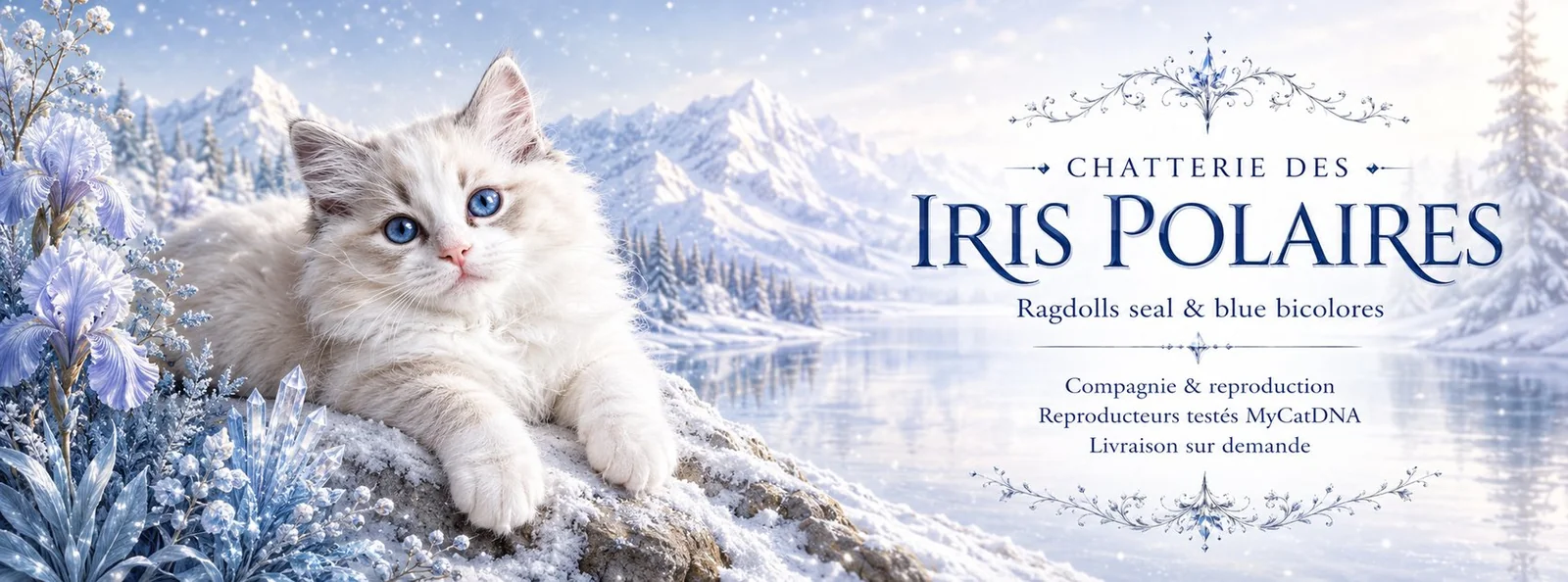 Chatterie des Iris Polaires — Ragdolls seal et blue bicolores