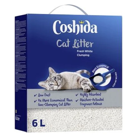 Coshida Fresh White, scented clumping litter 6 L sold at Lidl