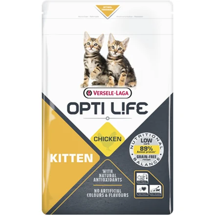Opti Life Kitten with chicken, grain-free kibble for kittens
