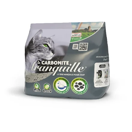 Tranquille La Carbonite, clumping mineral cat litter with bicarbonate and active grains