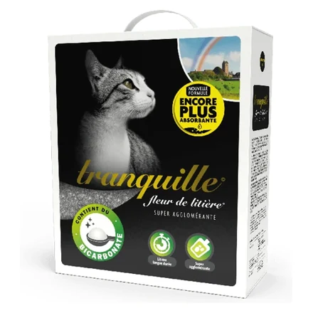 Tranquille Fleur de Litière, super-clumping mineral litter with bicarbonate